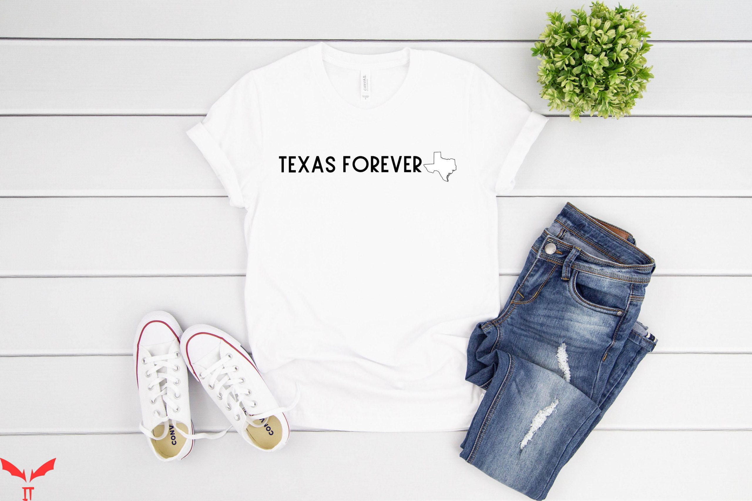 Texas Forever T-Shirt State Vintage Classic Words Tee Texas Forever T-Shirt State Vintage Classic Words Tee
