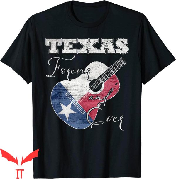 Texas Forever T-Shirt Vintage Classic Words Trendy Shirt