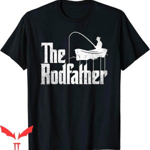 The Rodfather T-Shirt Funny Fishing Trendy Cool Design Tee
