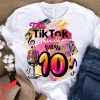 Tiktok Birthday T-Shirt 10th Birthday Princess Party Tee