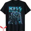Vintage KISS T-Shirt Blue Lightning Heavy Metal Music Tee