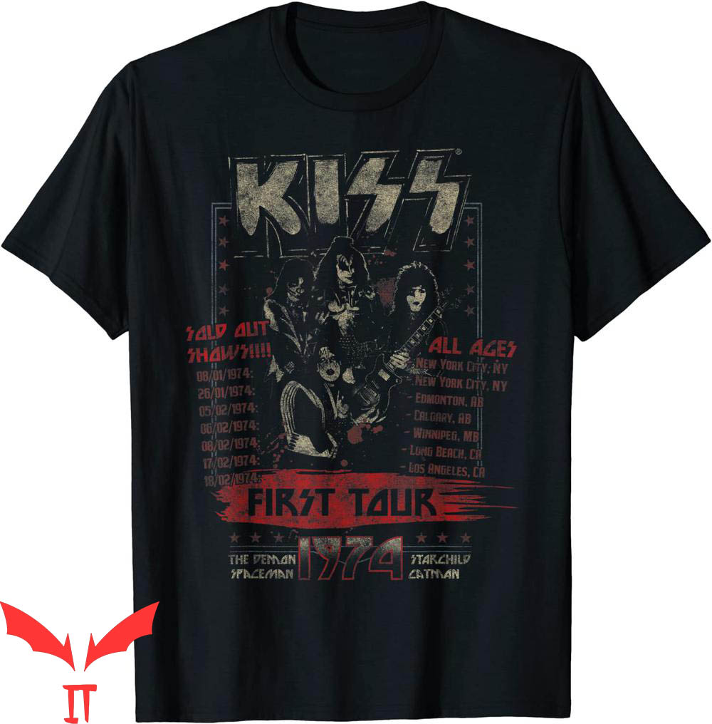Vintage KISS T-Shirt First Tour Heavy Metal Music Tee Vintage KISS T-Shirt First Tour Heavy Metal Music Tee