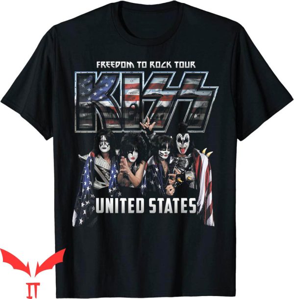 Vintage KISS T-Shirt Freedom To Rock Heavy Metal Music Tee