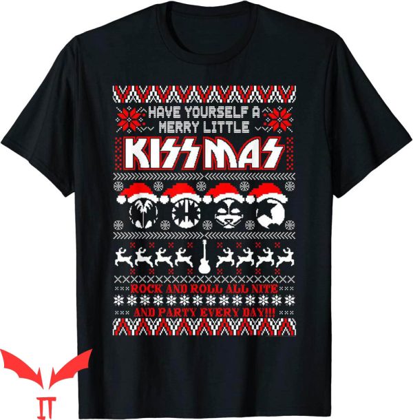 Vintage KISS T-Shirt Merry Little KISSmas Heavy Metal Music
