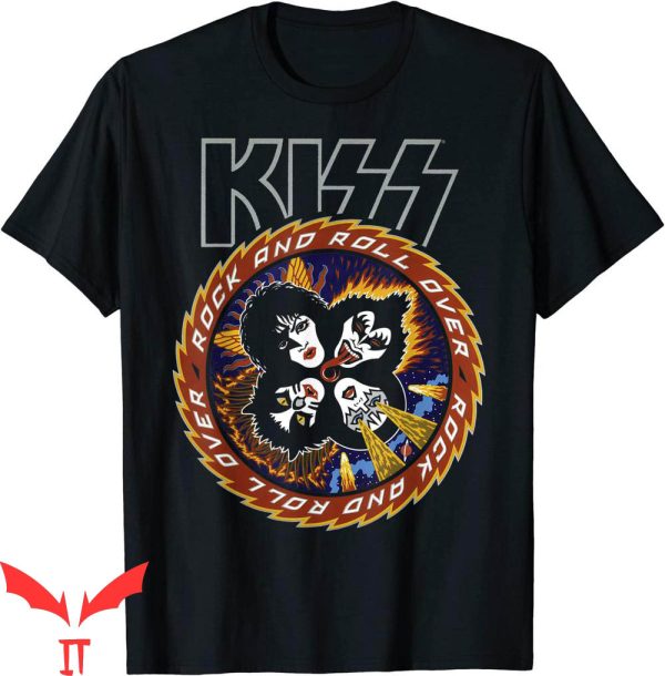 Vintage KISS T-Shirt Roll Over Heavy Metal Music Tee