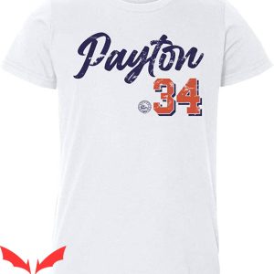 Walter Payton T-Shirt Chicago Script Football Player Shirt