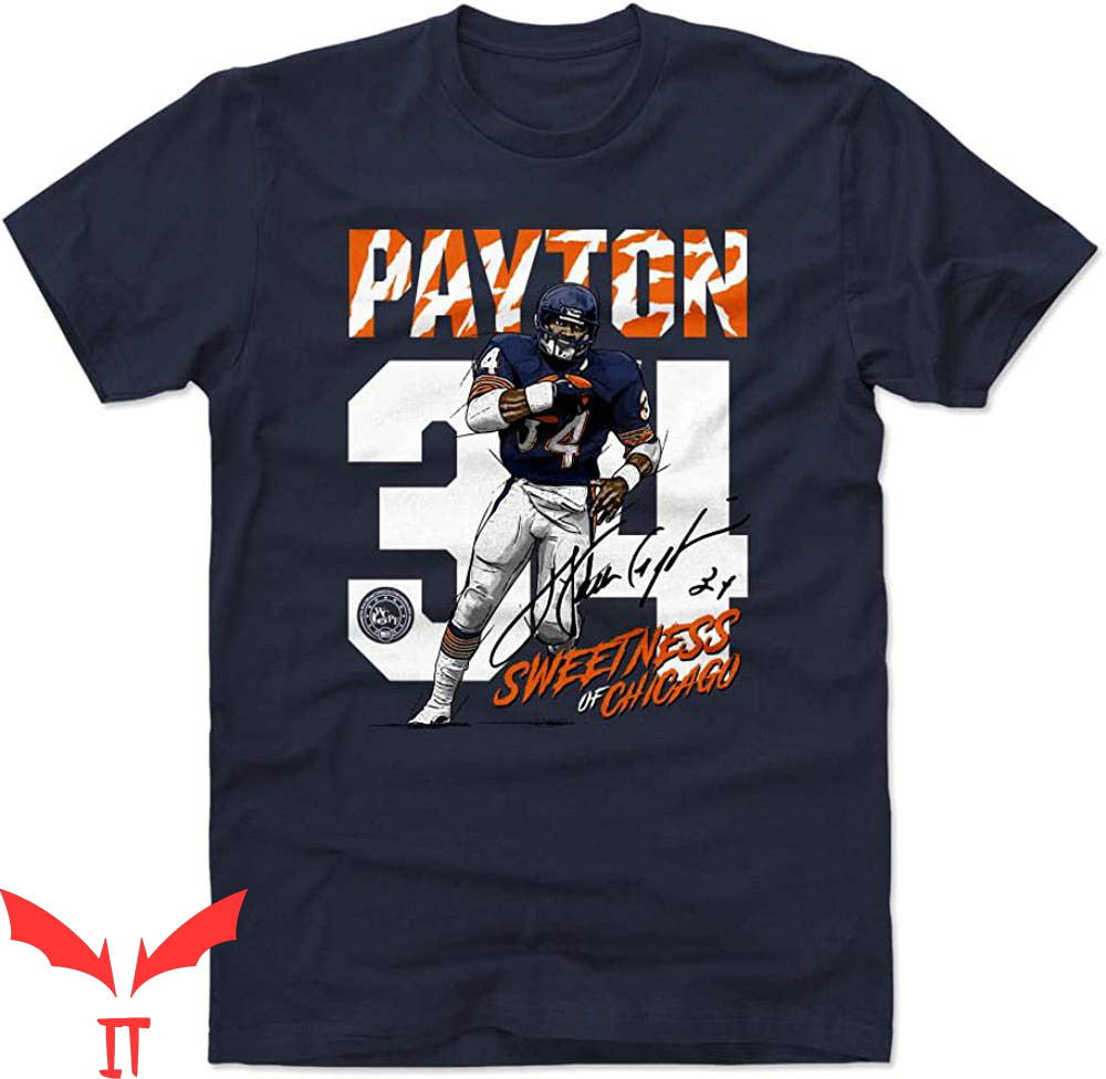 Walter Payton T-Shirt Rush American Football Player Tee Walter Payton T-Shirt Rush American Football Player Tee