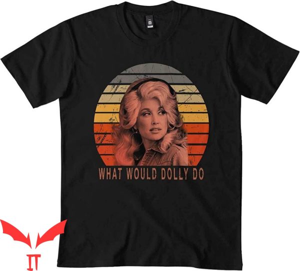 What Would Dolly Do T-Shirt Vintage Xmas Trendy Meme Tee