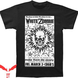 White Zombie T-Shirt Classic Poster Scary Horror Tee Shirt
