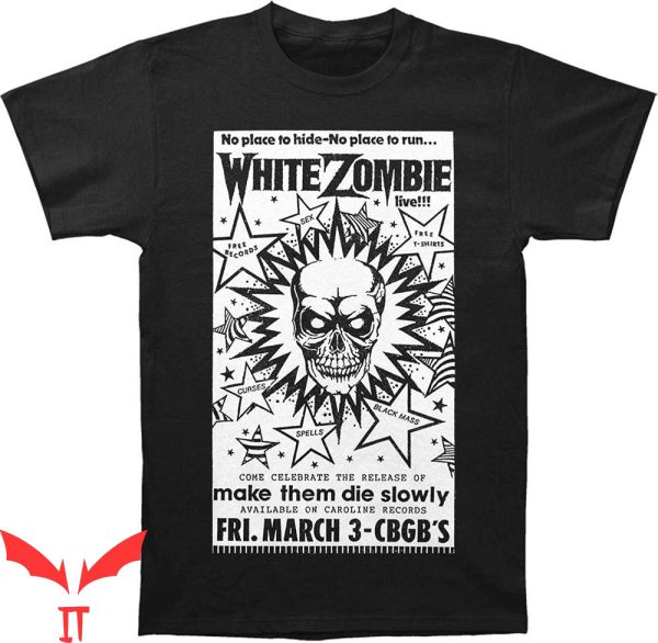 White Zombie T-Shirt Classic Poster Scary Horror Tee Shirt