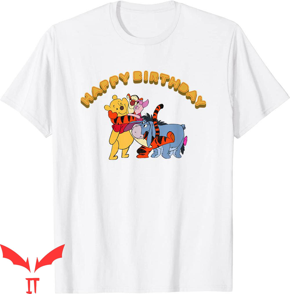 Winnie The Pooh Birthday T-Shirt Happy Pooh And Friends