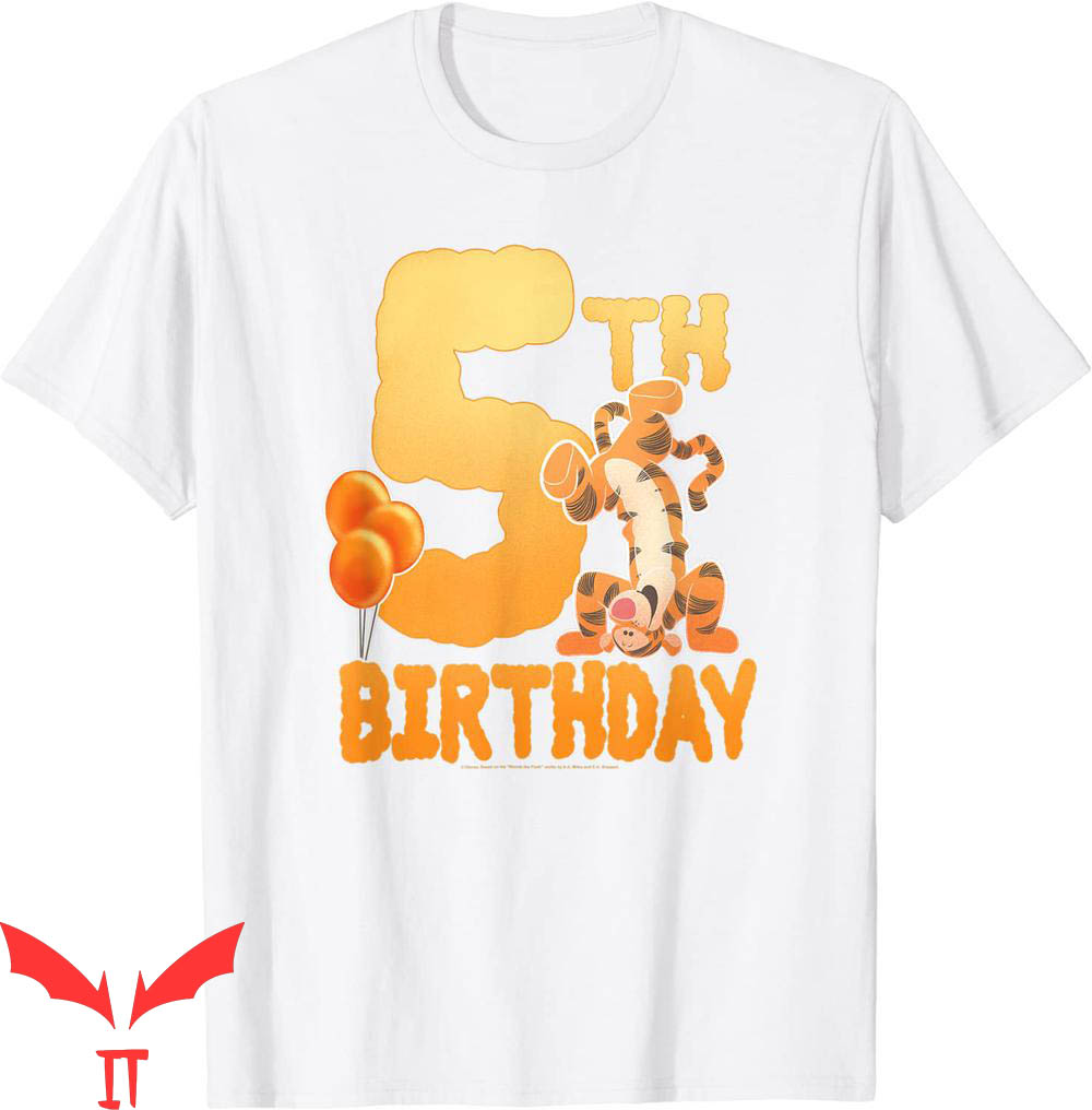 Winnie The Pooh Birthday T-Shirt Tigger Fifth Birthday