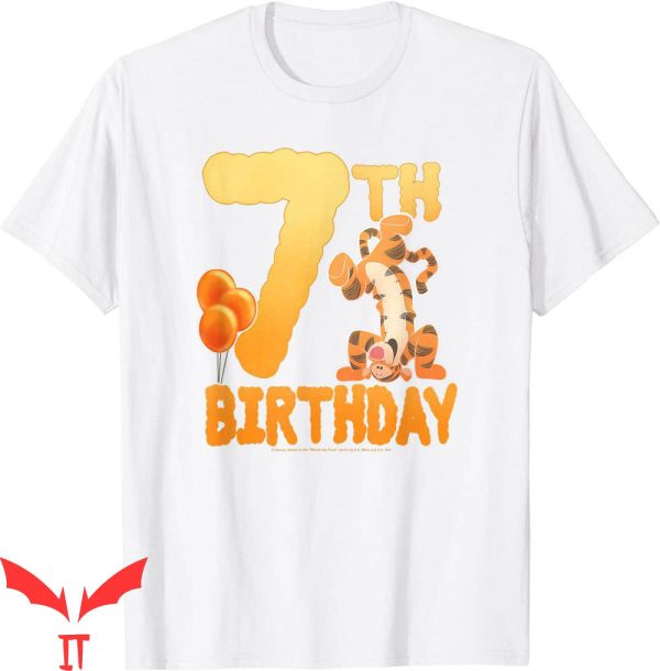 Winnie The Pooh Birthday T-Shirt Tigger Seventh Birthday