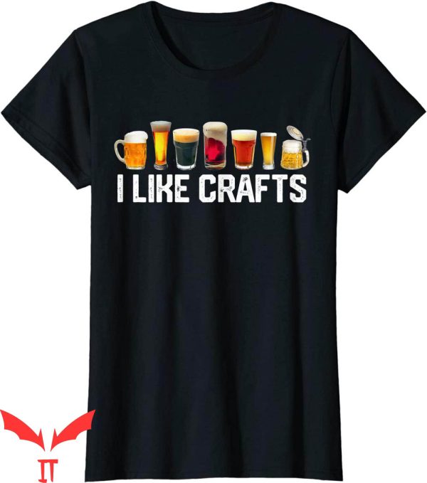 Womens Beer T-Shirt I Like Craft Beer Microbrew Hops Funny