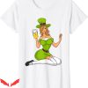 Womens Beer T-Shirt St Patricks Day Sexy Irish Girl Irish