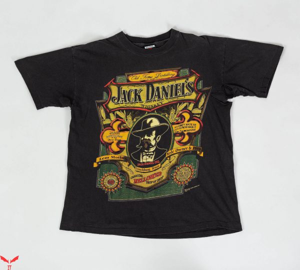 Womens Jack Daniels T-Shirt Vintage Distressed Jack Daniels