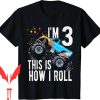 Car Birthday T-Shirt Kids 3 Year Old Boy Monster