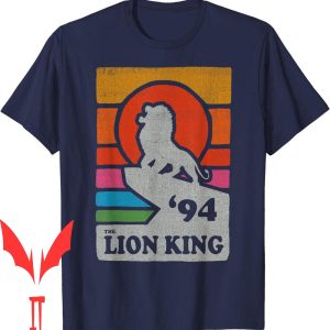 Lion King Birthday T-Shirt Disney The Pride Rock Retro Line Art Poster