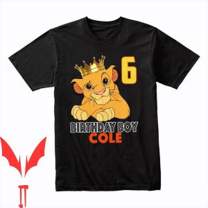 Lion King Birthday T-Shirt With Crown Theme Party Simba