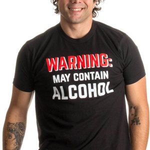 May Contain Alcohol T-Shirt Warning Funny Beer Concert Humor