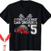 Car Birthday T-Shirt Kids 5 Year Old Party Gift Tee