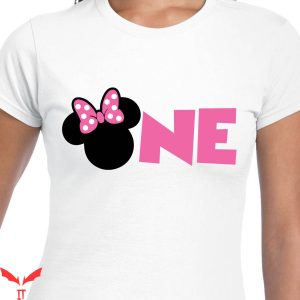 1st Birthday Minnie Mouse T-Shirt Disneyland Squad Matching