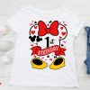 1st Birthday Minnie Mouse T-Shirt Family Disneyland Squad