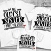 3 Sibling T-Shirt Family Reunion Oldest Middle Youngest