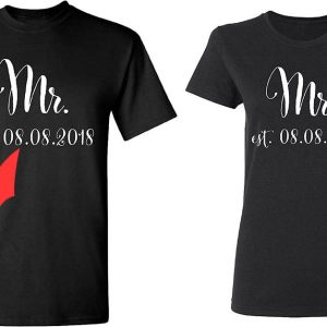 Mr And Mrs T-Shirt Married Custom Valentines Day