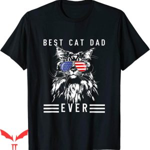 Best Cat Dad Ever T-Shirt Funny Maine Coon Cat Dad Cat Lover