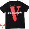 Black And Red Vlone T-Shirt Angels Trendy Hip Hop Tee