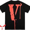 Black And Red Vlone T-Shirt Classic Logo Sporty Tee