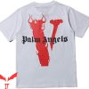 Black And Red Vlone T-Shirt Crystal Diamond Trendy Tee