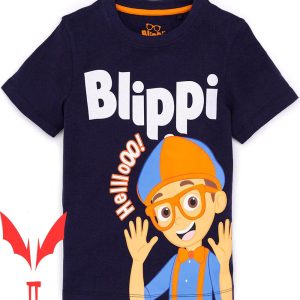 Blippi Birthday T-Shirt Kids Boys Toddlers Cartoon Sleeve Top