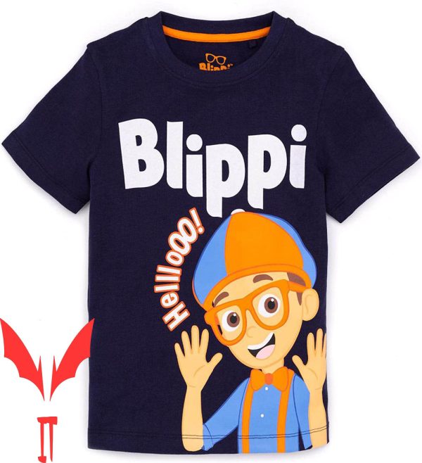 Blippi Birthday T-Shirt Kids Boys Toddlers Cartoon Sleeve Top
