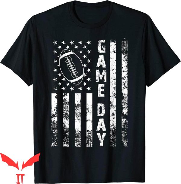 Game Day T-Shirt Flag American Football Lovers Cool Tee
