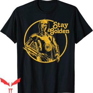 Golden Yellow T-Shirt Star Wars C-3PO Stay Golden Tee