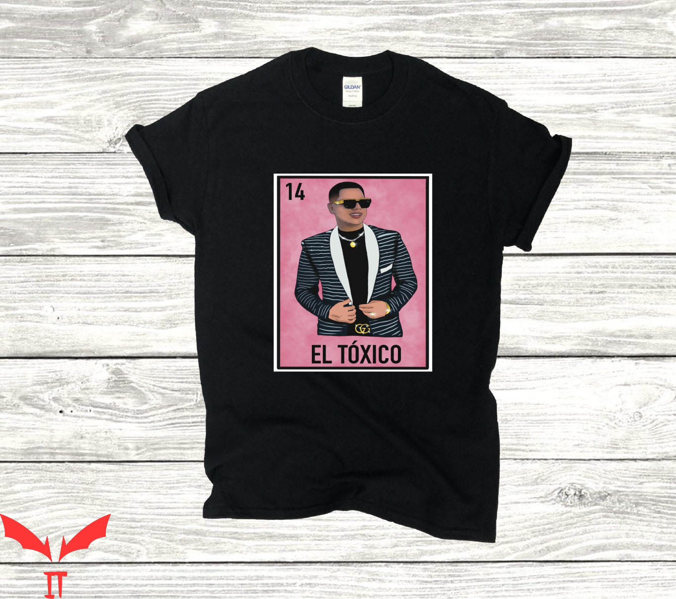 Grupo Firme T-Shirt El Toxico Funny Mexican Loteria Game