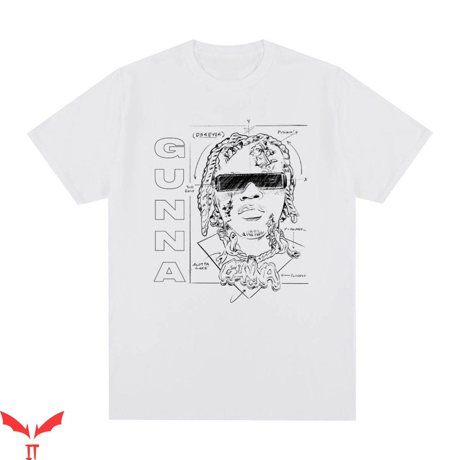 Gunna T-Shirt Rapper Hip Hop Portrait Fan Vintage Tee