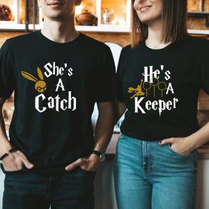 Harry Potter Couple T-Shirt HP Husband And Wife Matching