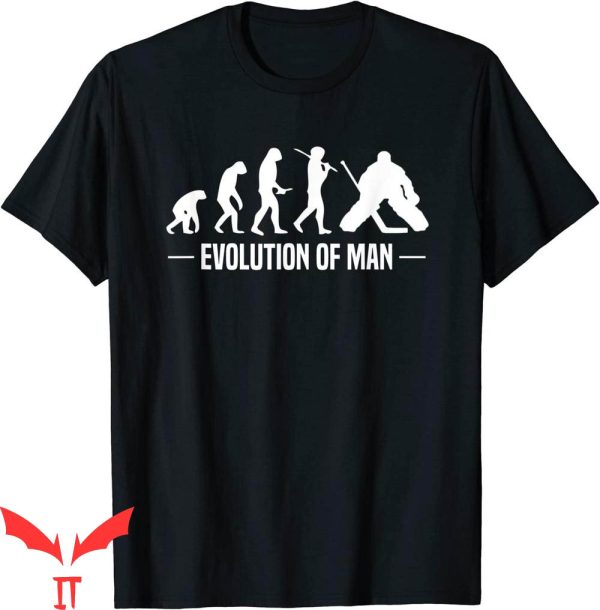 Hockey Goalie T-Shirt Evolution Of Man Funny Sporty Tee