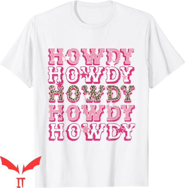 Howdy Howdy Howdy T-Shirt Vintage Leopard Howdy Rodeo Cowboy