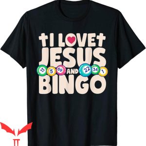 I Love Jesus T-Shirt And Bingo Christian Cross Board Games