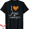 I Love Jesus T-Shirt And Tennessee Orange Heart Cute Fan