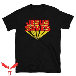 Jesus Saves T Shirt Jesus Saves Red Yellow Graphic T Shirt