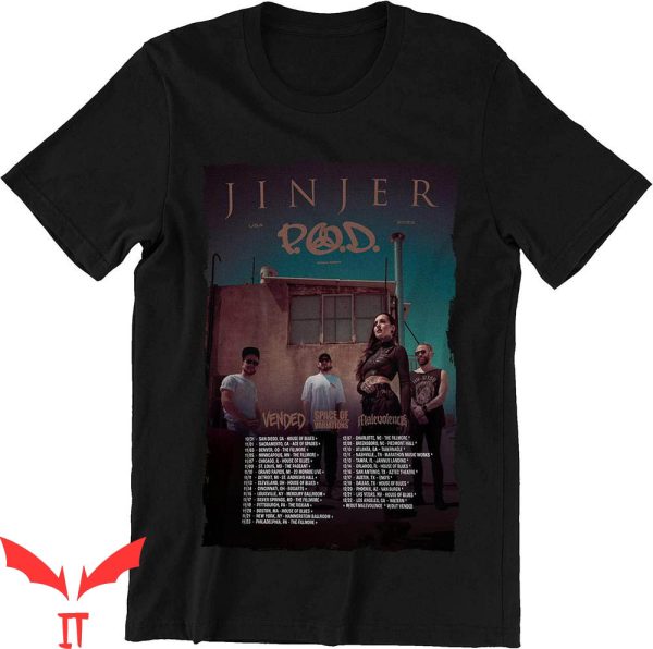 Jinjer T-Shirt Metalcore Band Tour Music Trendy Tee