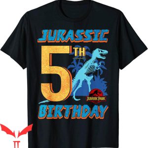 Jurassic Park Birthday T-Shirt 5th Birthday T Rex Tee