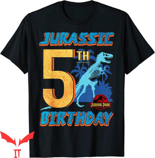 Jurassic Park Birthday T-Shirt 5th Birthday T Rex Tee
