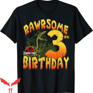 Jurassic Park Birthday T-Shirt Rawrsome 3rd Birthday Tee