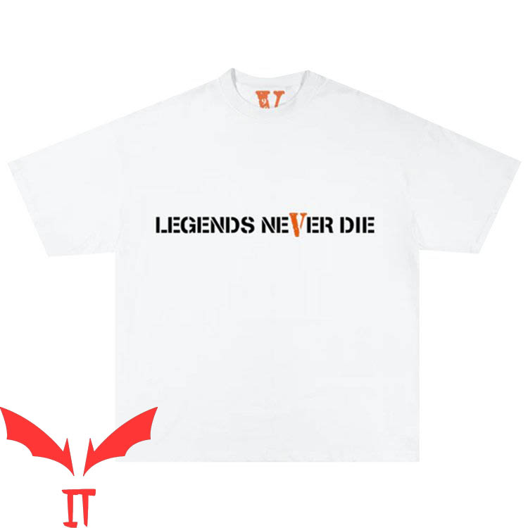 Legends Never Die Vlone T-Shirt Hip Hop V Letter Trendy Tee Legends Never Die Vlone T-Shirt Hip Hop V Letter Trendy Tee